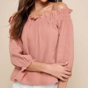 Lulu’s Gauze Off Shoulder Top